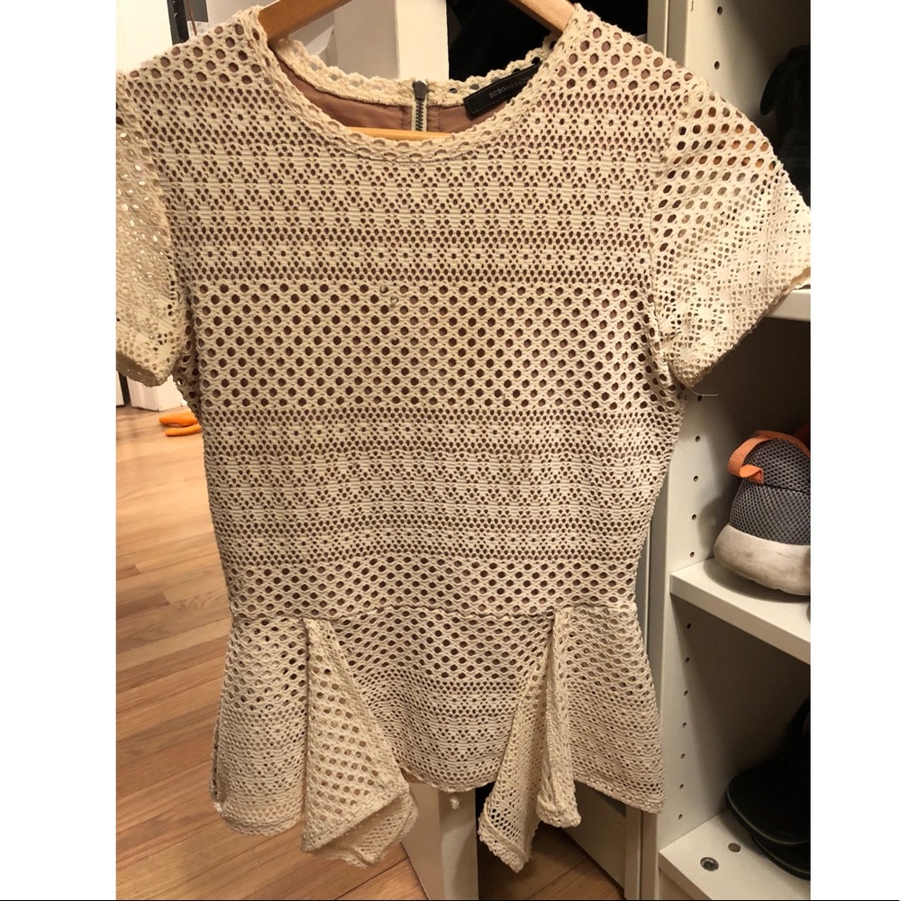BCBG peplum top-XS